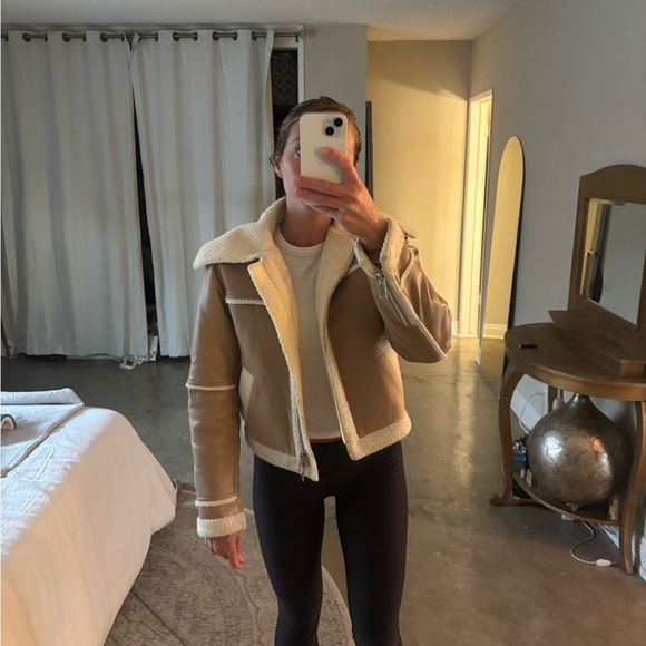 Jonathan Simkhai Adelynn Jacket Faux Sherpa Size S - Picture 10 of 11